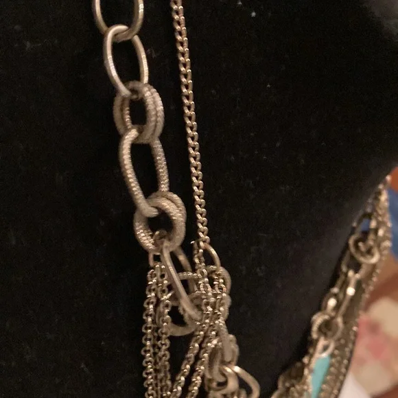 Chico gold tone turquoise necklace. - Picture 5 of 6